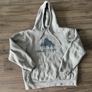 Burton grey hoodie sweatshirt large